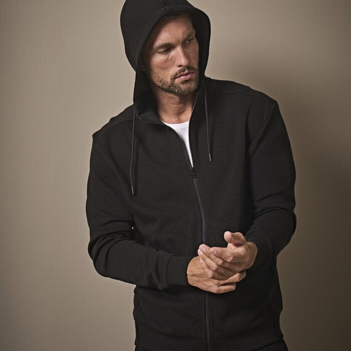 Ribbed interlock hooded full-zip (5508) Thumbnail