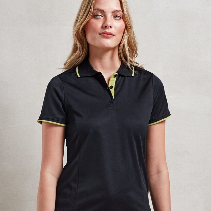 Women's contrast Coolchecker® polo Thumbnail