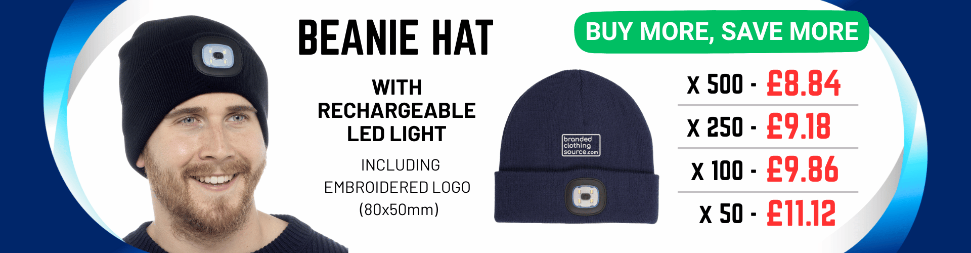 Beanie Hat with Rechargeable Light