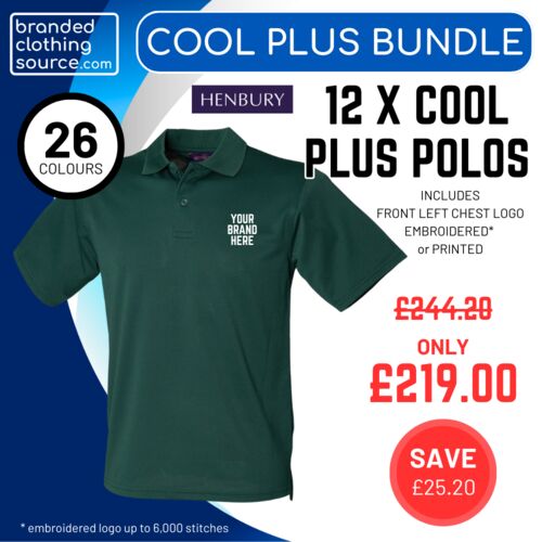 12 x Cool Plus Polo Shirt Bundle Thumbnail